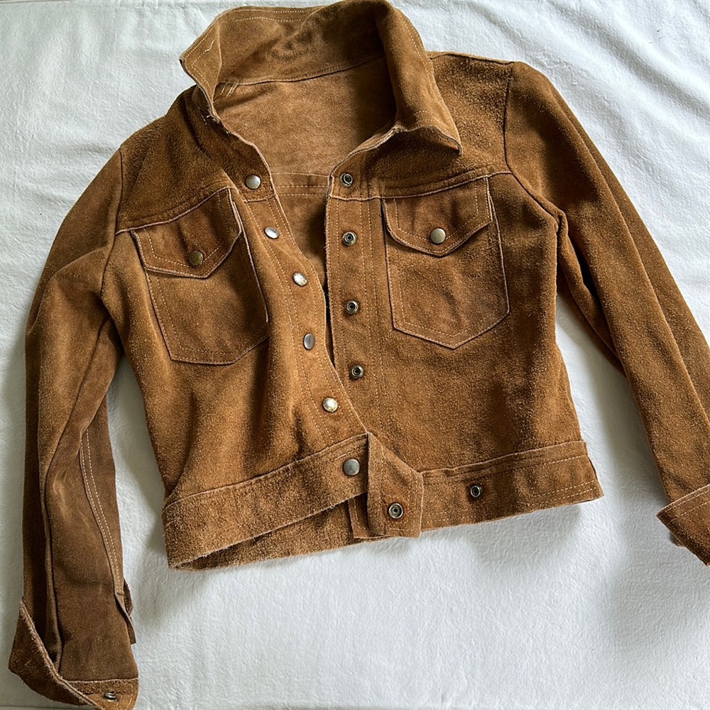 Suede leather jacket